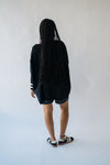 The Donakey Batwing Striped Sweater in Black + Ivory