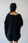 The Donakey Batwing Striped Sweater in Black + Ivory