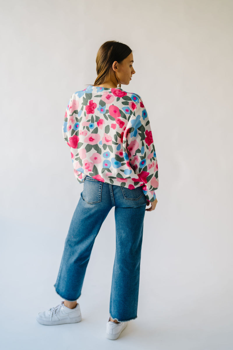 The Mertens Floral Sweater in Ivory Multi