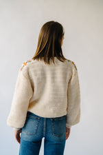 The Burkett Floral Crochet Sweater in Ivory