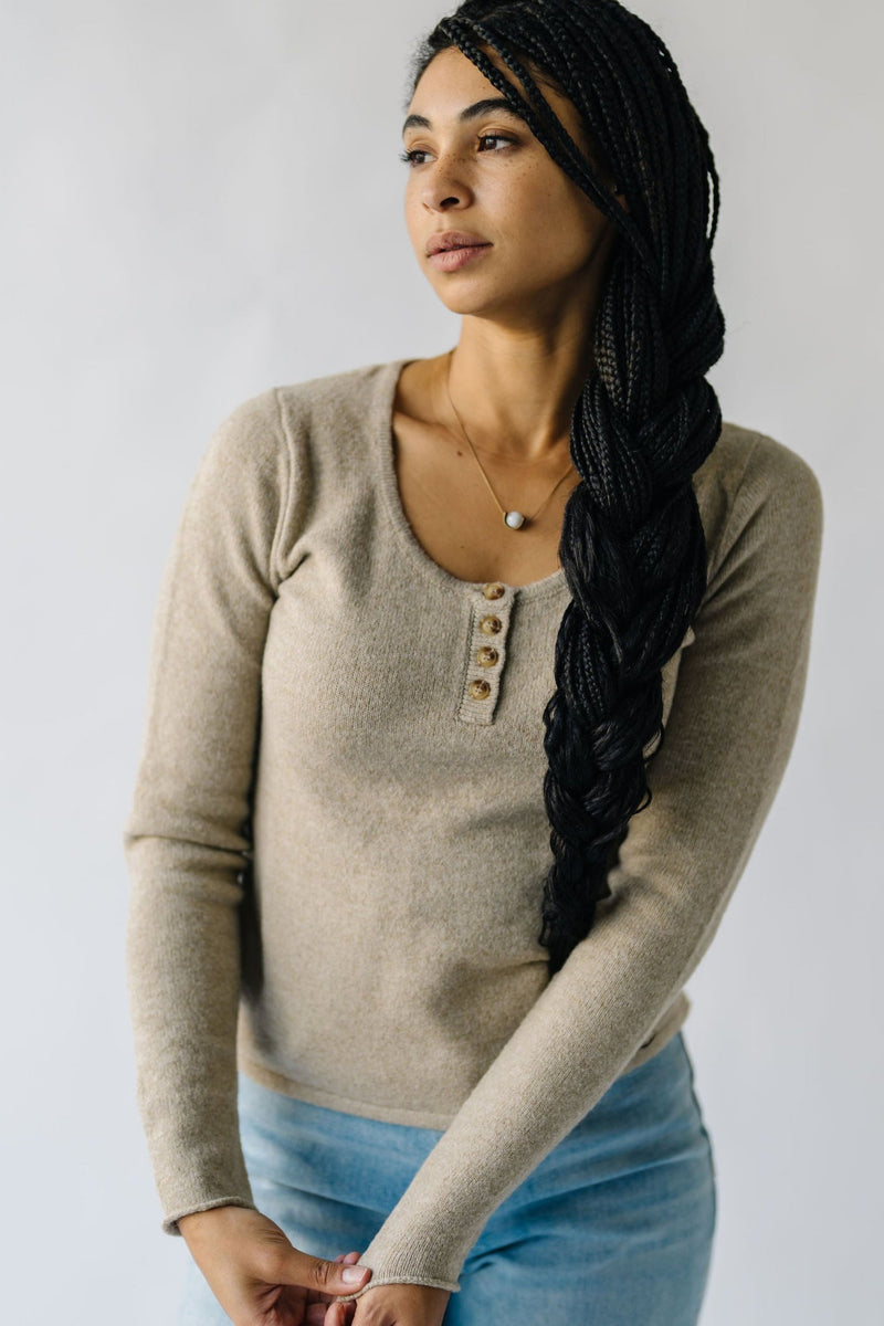 The Lavaka Lightweight Sweater in Mocha