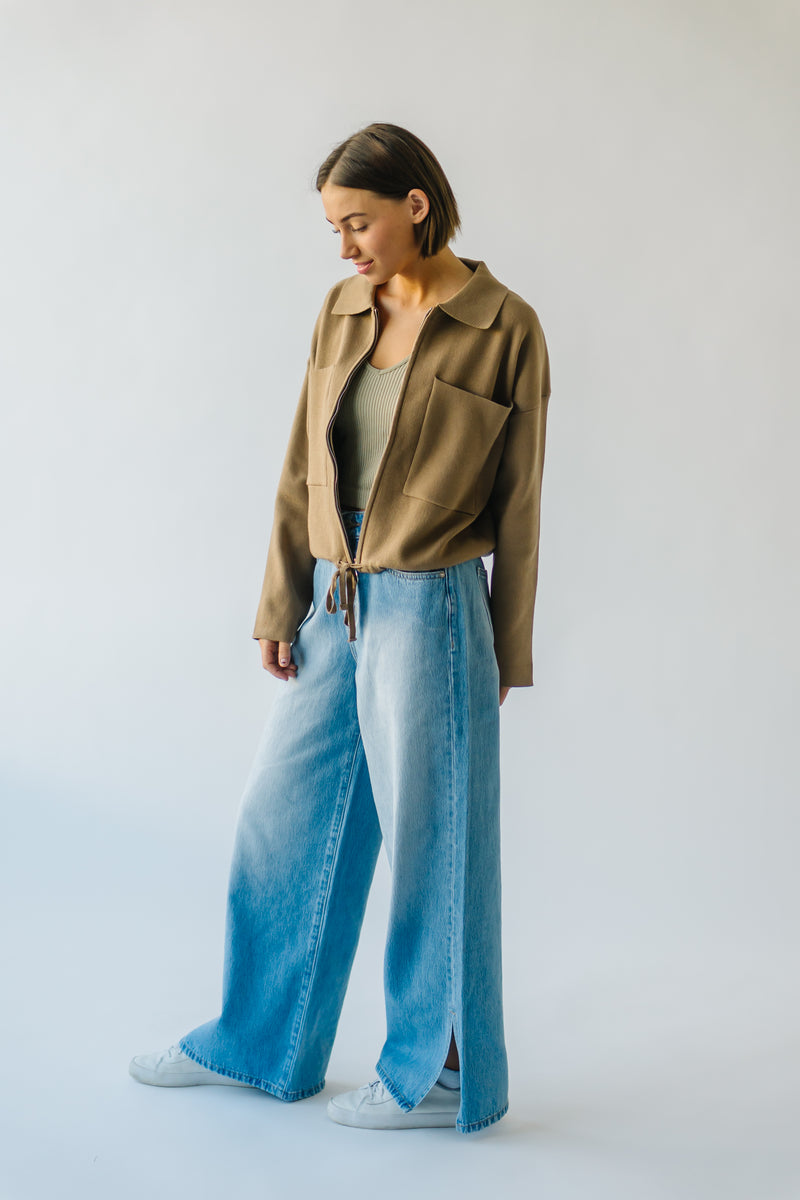 The Trenton Cinch Detail Jacket in Khaki