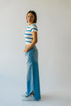 The Dundee Bold Striped Tee in Blue + White