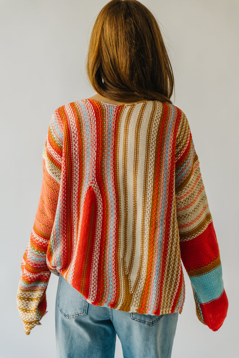 The Willis Woven Sweater in Orange Multi