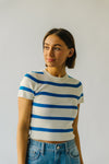 The Dundee Bold Striped Tee in Blue + White
