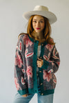 The Juno Floral Cardigan in Dusty Blue
