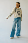The Milton Embroidered Sweater in Cream