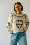 The Milton Embroidered Sweater in Cream