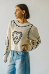 The Milton Embroidered Sweater in Cream