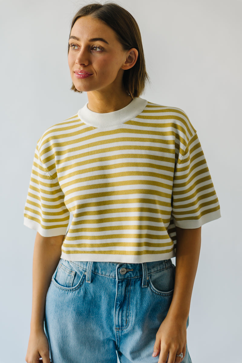 The McGregor Striped Tee in Mustard + White