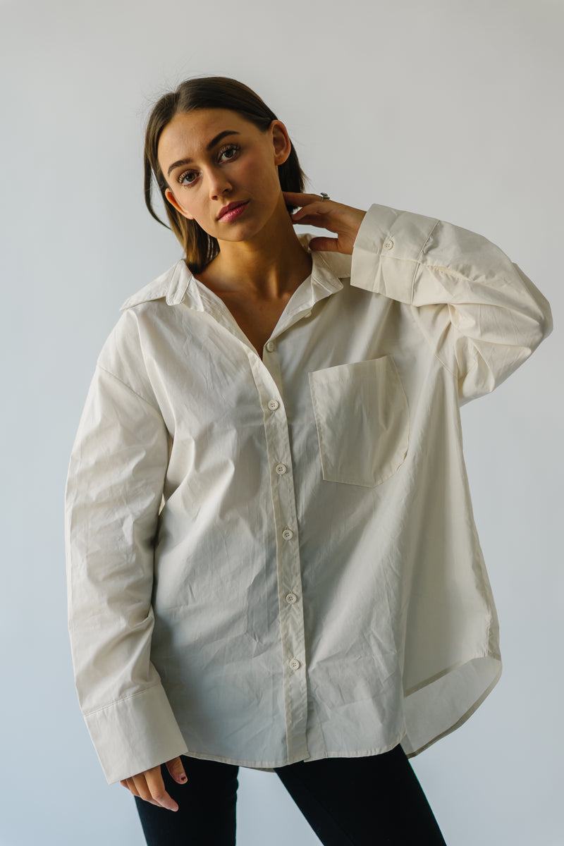 The Heathrow Button-up Blouse in Cream