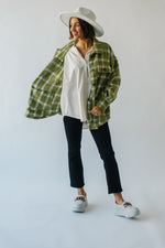 The Cheval Plaid Flannel Jacket in Chartreuse