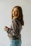 The Kent Half Zip Sweatshirt in Stone Grey