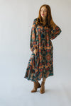The Jasper Floral Midi Dress in Teal Multi