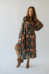 The Jasper Floral Midi Dress in Teal Multi