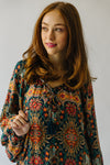 The Jasper Floral Midi Dress in Teal Multi