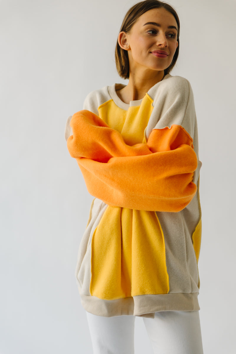 The Gifford Colorblock Sweater in Yellow Multi