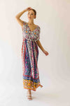 The Falvey Patterned V-Neck Maxi Dress in Multi