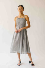 The Townes Gingham Tank Dress in White + Black