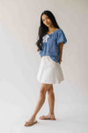 The Cosette Ditsy Floral Blouse in Navy