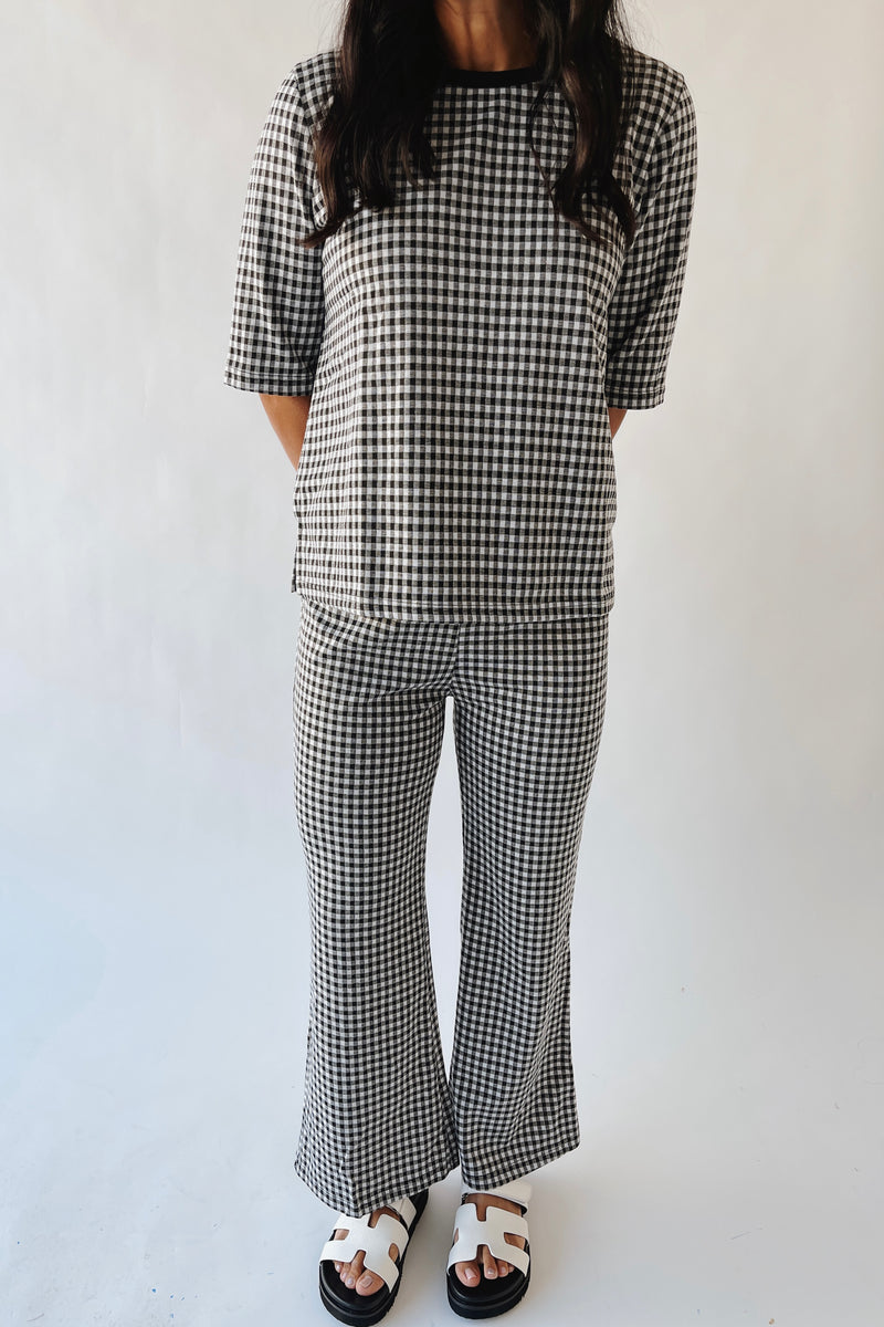 The Greta Gingham Set in Black