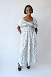 The Danika Bubble Sleeve Maxi Dress in Ivory Multi