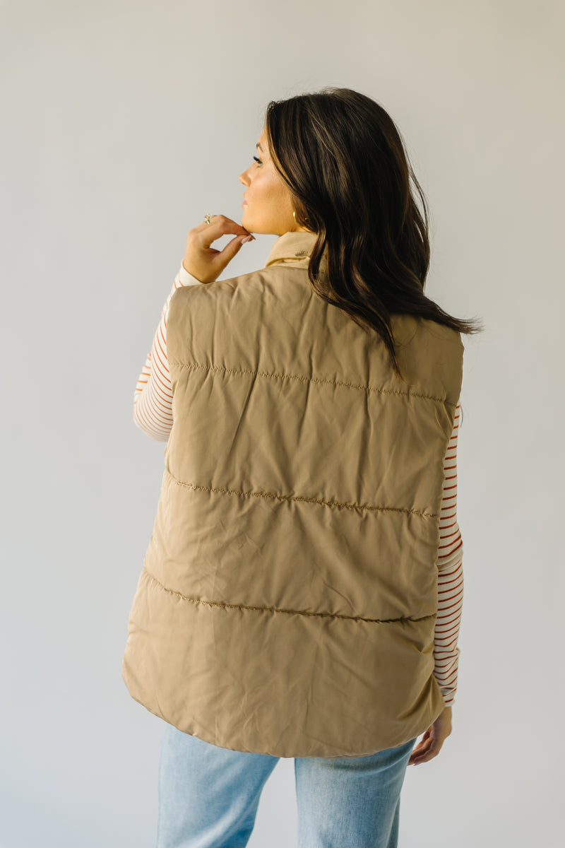 The Hamden Puffer Vest in Mocha