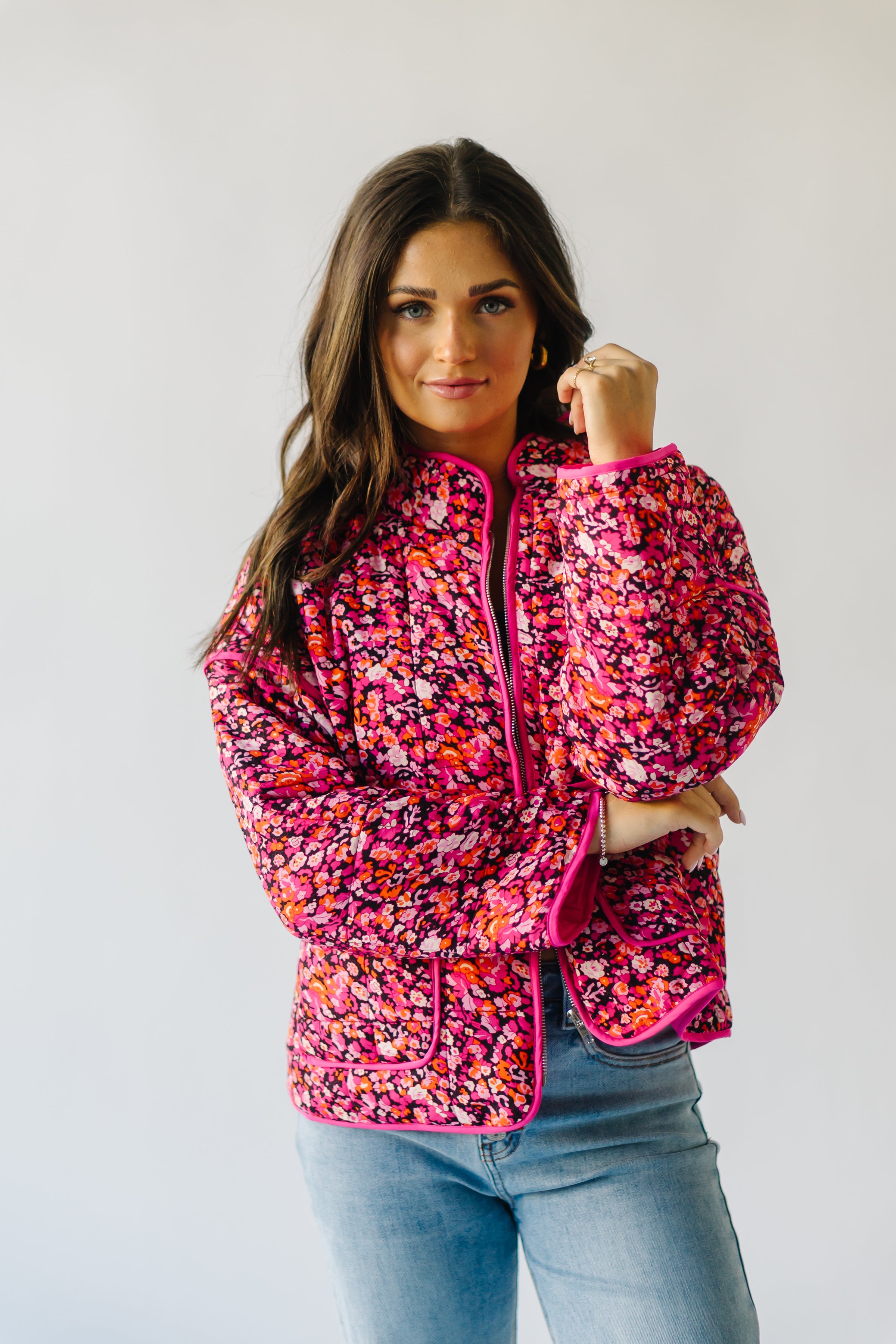 The Seymour Floral Jacket in Fuchsia – Piper & Scoot