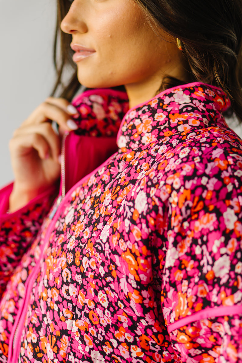 The Seymour Floral Jacket in Fuchsia