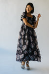 The Nampa Organza Floral Dress in Black