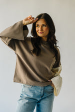 The Zieglar Colorblock Sweater in Brown Combo