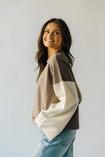 The Zieglar Colorblock Sweater in Brown Combo