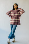 The Manito Oversized Sweater in Purple Stripe