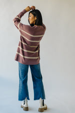 The Manito Oversized Sweater in Purple Stripe