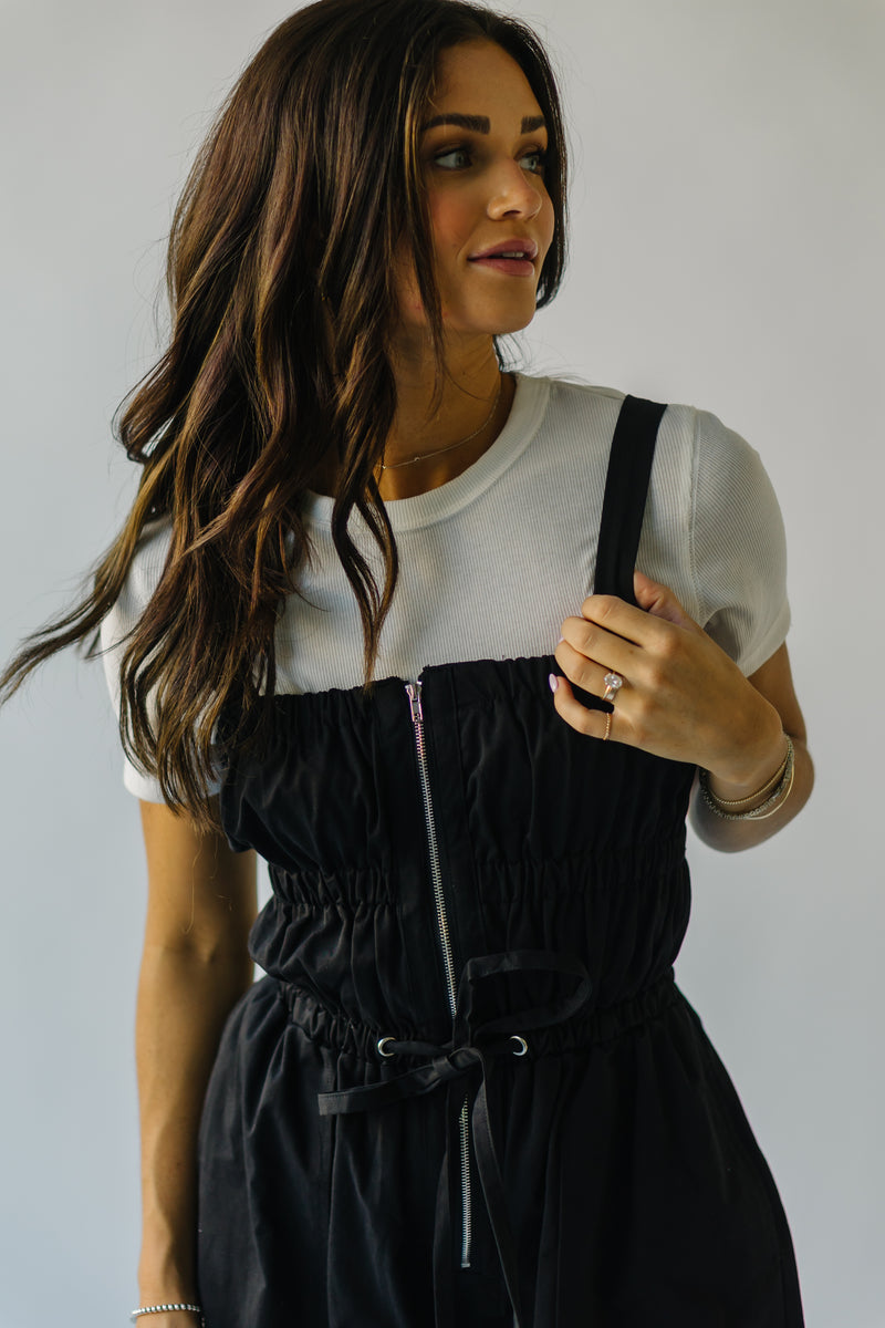 The Kensington Cargo Jumpsuit in Black