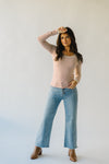 The Capron Striped Long Sleeve Blouse in Rust + Cream