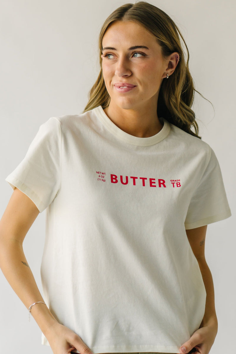 The Butter Graphic Tee in Cream