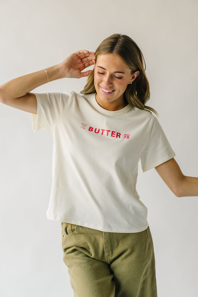 The Butter Graphic Tee in Cream