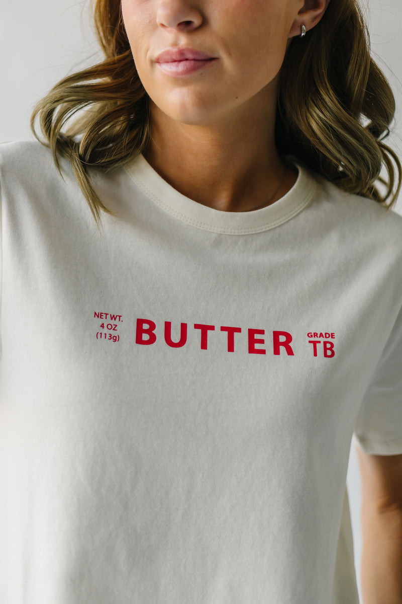 The Butter Graphic Tee in Cream