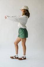 The Santho Striped Boxer Shorts in Green