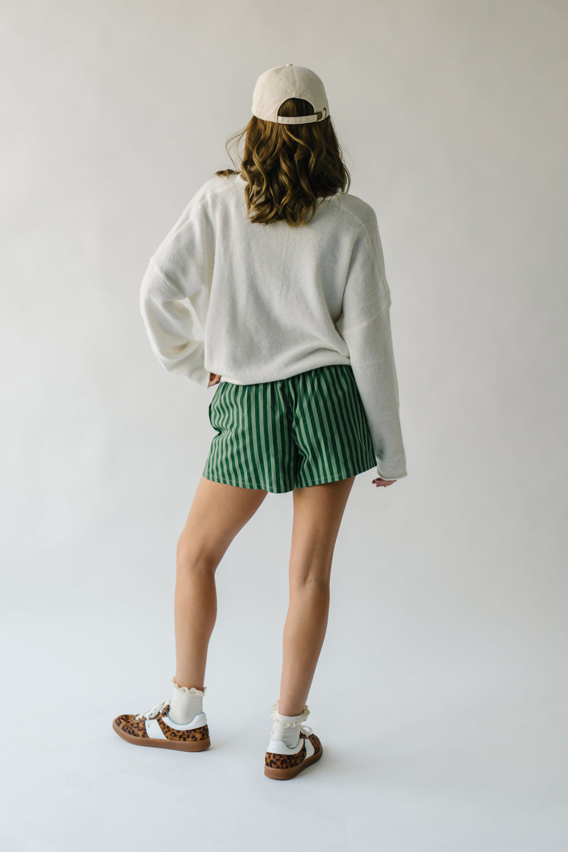 The Santho Striped Boxer Shorts in Green