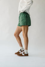 The Santho Striped Boxer Shorts in Green