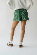 The Santho Striped Boxer Shorts in Green