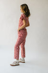 The Oberg Floral Denim Jumpsuit in Brick