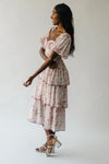 The Fossitt Tiered Floral Maxi Dress in Cocoa