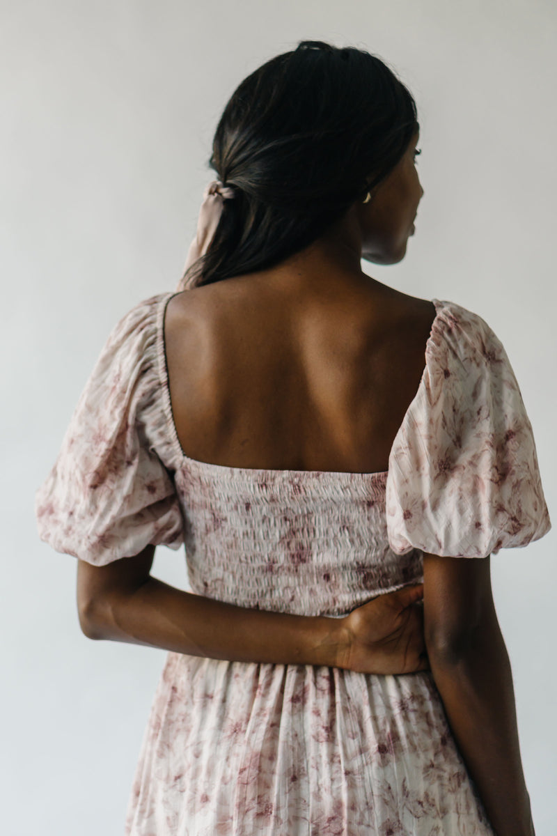 The Fossitt Tiered Floral Maxi Dress in Cocoa