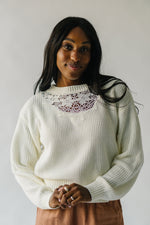 The Ruggels Trim Detail Sweater in Ivory