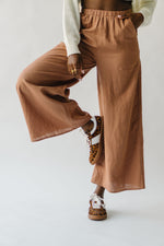 The Yvonne Linen Pant in Camel