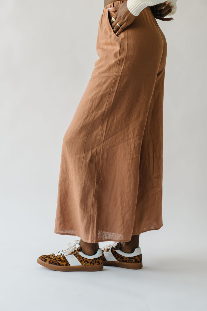 The Yvonne Linen Pant in Camel