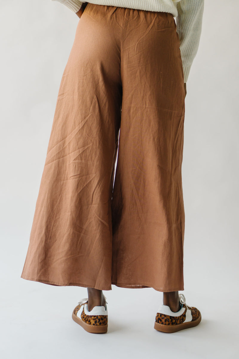 The Yvonne Linen Pant in Camel